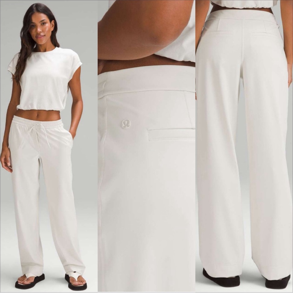 lululemon athletica Straight-Leg Pants in Off-White/Cream
